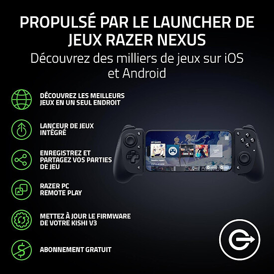 Manette de jeu Razer Kishi v3 - Phantom White - Autre vue
