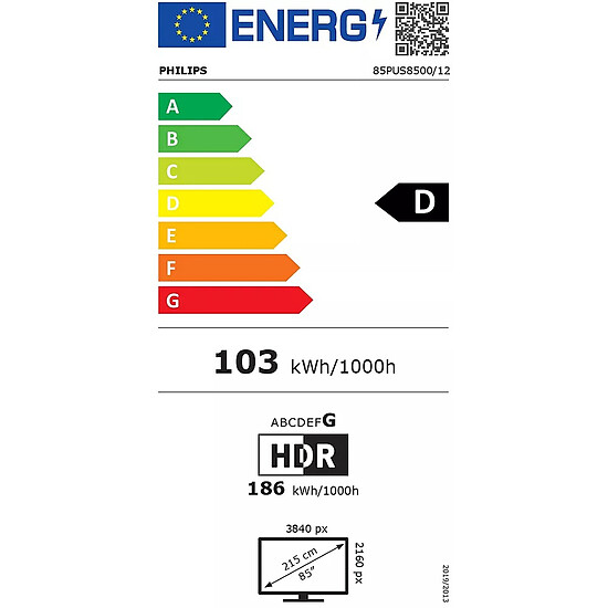 TV PHILIPS 85PUS8500/12 - TV 4K UHD HDR - 215 cm  - Autre vue