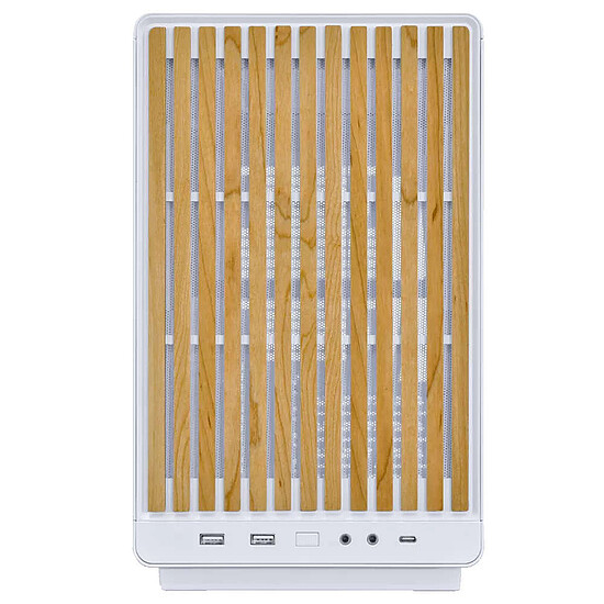 Boîtier PC Lian Li A3-mATX Glass (Blanc/Bois Foncé)  - Autre vue