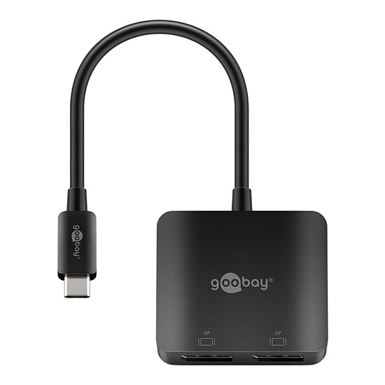 Adaptateur DisplayPort Goobay Adaptateur USB-C vers 2 DisplayPort 1.4 - Autre vue