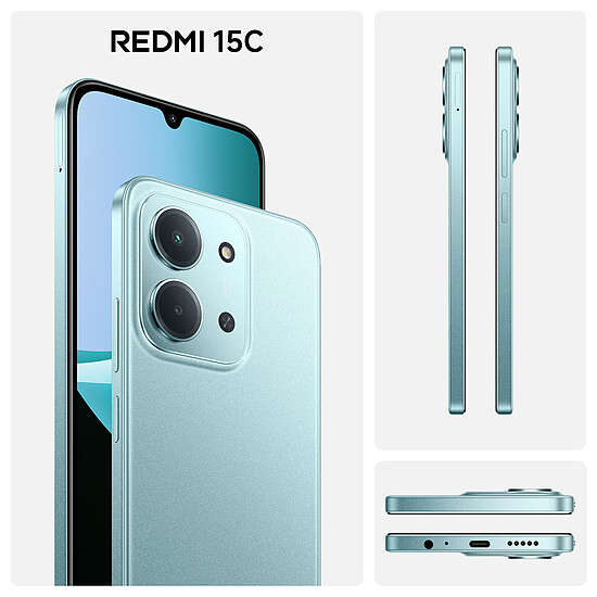 Smartphone Xiaomi Redmi 15C Vert - 256 Go - 4 Go - Autre vue