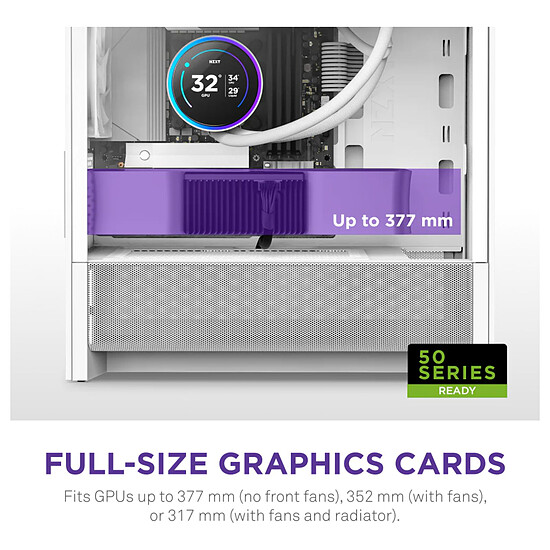 Boîtier PC NZXT H3 Flow Blanc - 2025 - Autre vue