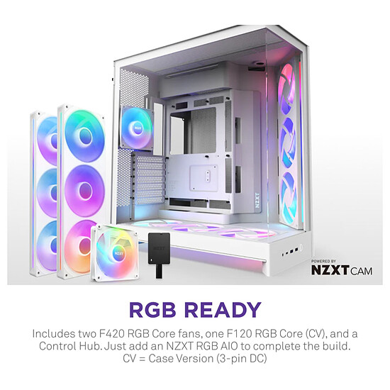 Boîtier PC NZXT H9 Flow RGB+ Blanc - 2025 - Autre vue