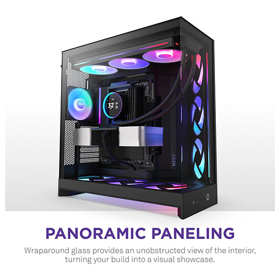 Boîtier PC NZXT H9 Flow RGB Noir - 2025  - Autre vue
