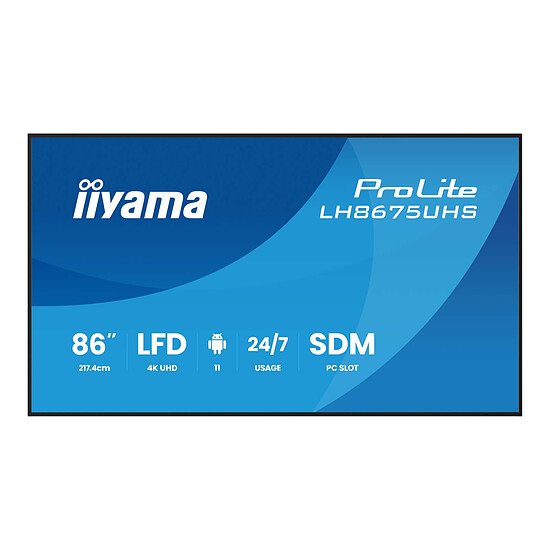 Écran dynamique iiyama 86" LED - ProLite LH8675UHS-B2AG - Ecran dynamique 4K UHD - Autre vue