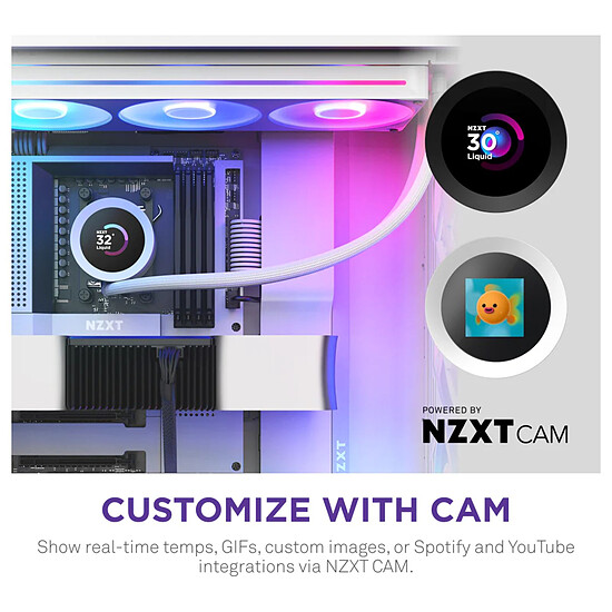 Watercooling AIO NZXT Kraken Plus 360 RGB Blanc (RL-KR360-W2) - Autre vue