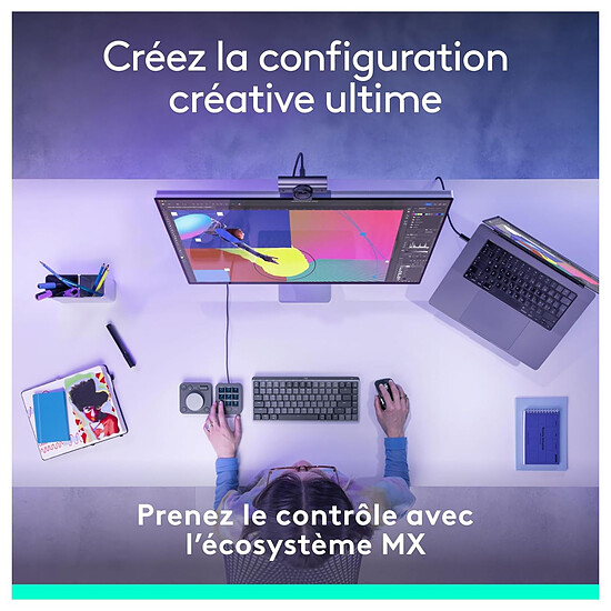 Accessoires streaming Logitech MX Creative Console - Graphite - Autre vue