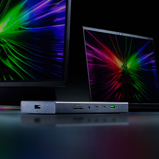 Station d'accueil PC portable Razer USB 4 Dock - Noir - Autre vue