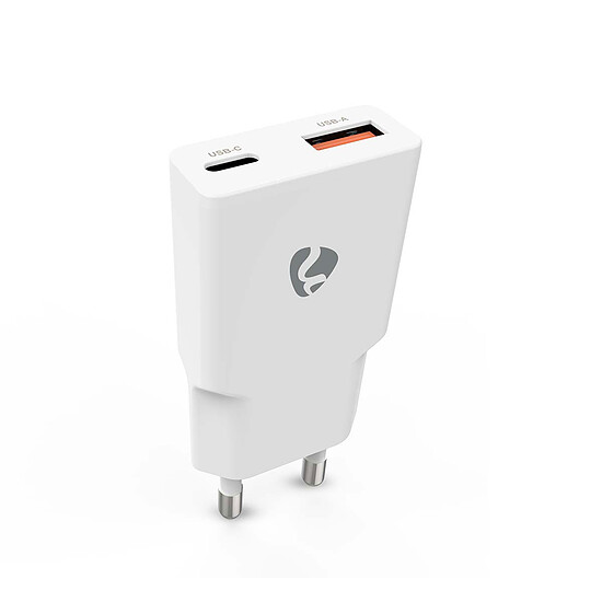 Chargeur USB Nedis Chargeur mural 20W USB + USB-C GaN PD3.0 - Blanc