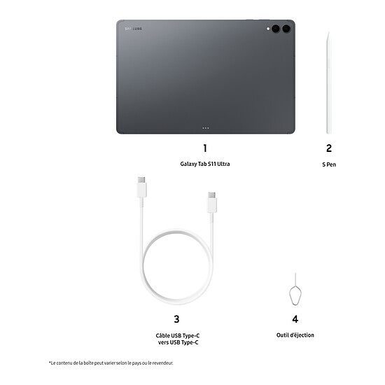 Tablette Samsung Galaxy Tab S11 Ultra 14.6" SM-X930N Gris WiFi - 256 Go - 12 Go - Autre vue