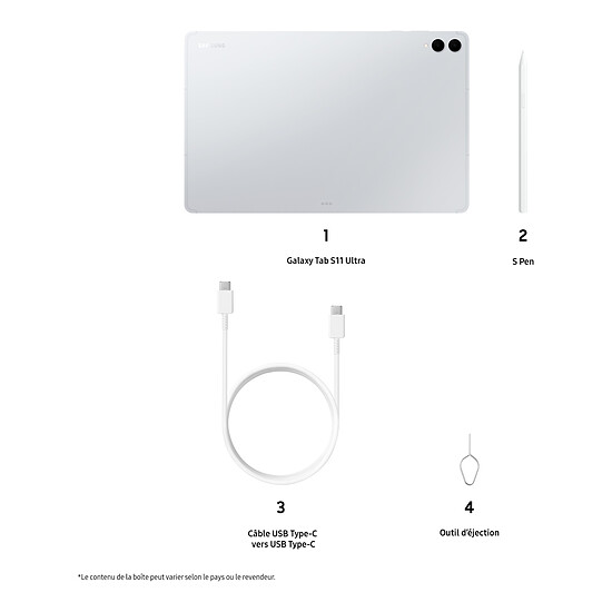Tablette reconditionnée Samsung Galaxy Tab S11 Ultra 14.6" SM-X930N Argent WiFi - 256 Go - 12 Go · Reconditionné - Autre vue