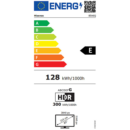TV Hisense 85A6Q - TV Led 4K UHD HDR - 215 cm   - Autre vue