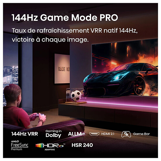 TV Hisense 55E7Q Pro - TV QLED 4K UHD HDR - 139 cm - Autre vue