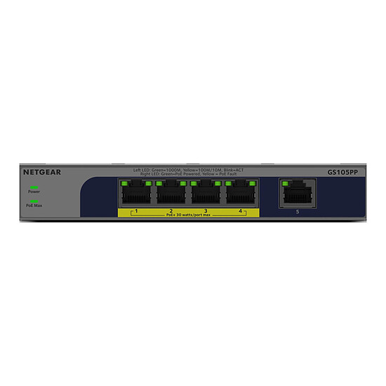 Switch et Commutateur Netgear GS105PP - Autre vue