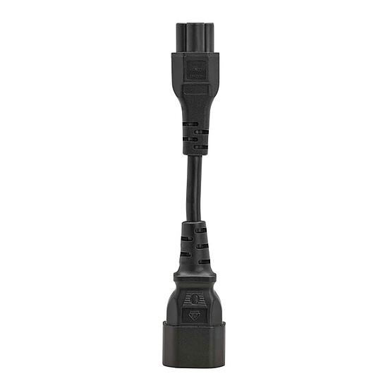 Câble Secteur Adaptateur secteur IEC C14 mâle / connecteur IEC C5 mâle - 15 cm - Autre vue