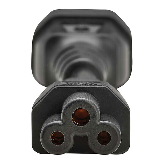 Câble Secteur Adaptateur secteur IEC C14 mâle / connecteur IEC C5 mâle - 15 cm - Autre vue