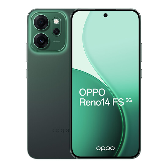 Smartphone OPPO Reno 14 FS 5G (Vert emeraude) - 512 Go - 12 Go - Autre vue