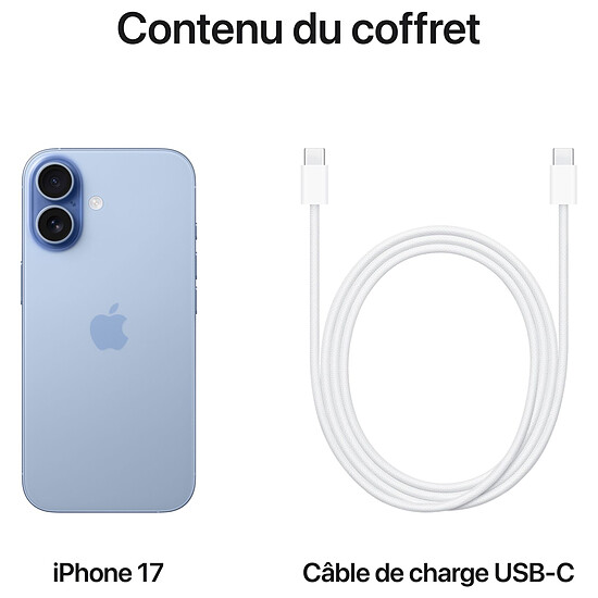 Smartphone reconditionné Apple iPhone 17 Brume - 256 Go  · Reconditionné - Autre vue