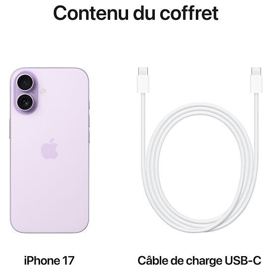 Smartphone Apple iPhone 17 Lavande - 512 Go  - Autre vue