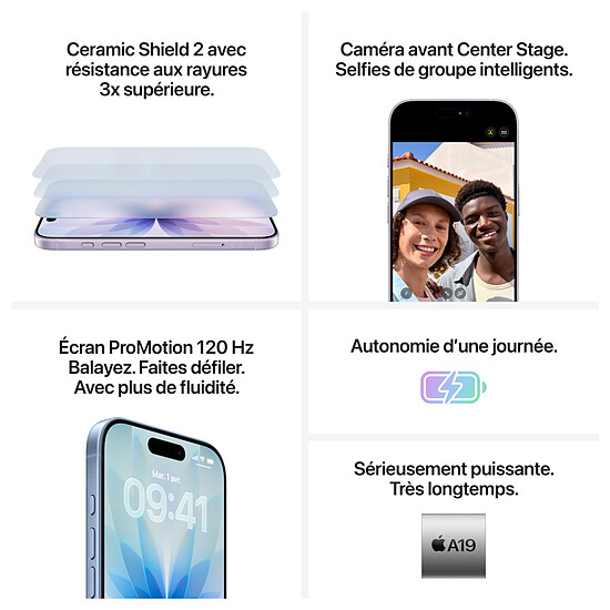 Smartphone reconditionné Apple iPhone 17 Sauge - 256 Go  · Reconditionné - Autre vue