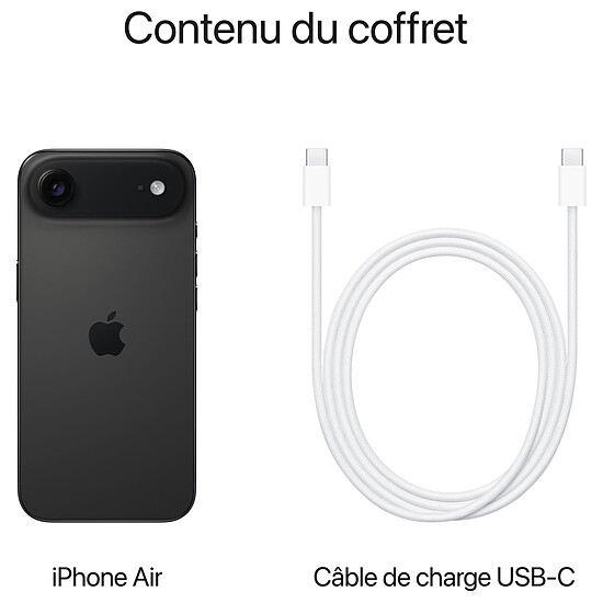Smartphone Apple iPhone Air Noir sidéral - 1 To   - Autre vue