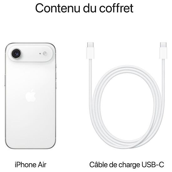Smartphone Apple iPhone Air  Blanc nuage - 256 Go   - Autre vue