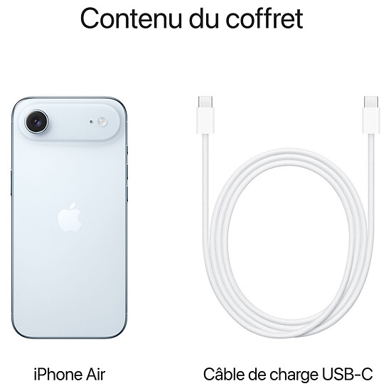 Smartphone Apple iPhone Air Bleu ciel - 256 Go   - Autre vue