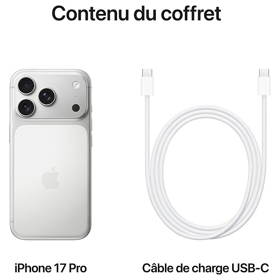 Smartphone reconditionné Apple iPhone 17 Pro Argent - 512 Go · Reconditionné - Autre vue