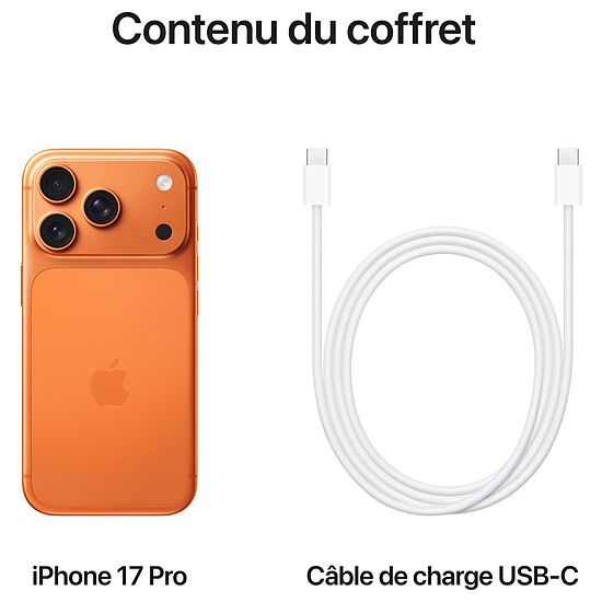 Smartphone reconditionné Apple iPhone 17 Pro Orange Cosmique - 256 Go  · Reconditionné - Autre vue