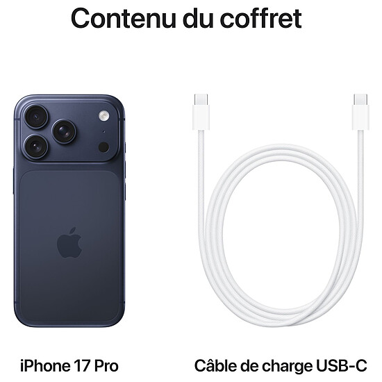 Smartphone reconditionné Apple iPhone 17 Pro Bleu Intense - 256 Go · Reconditionné - Autre vue