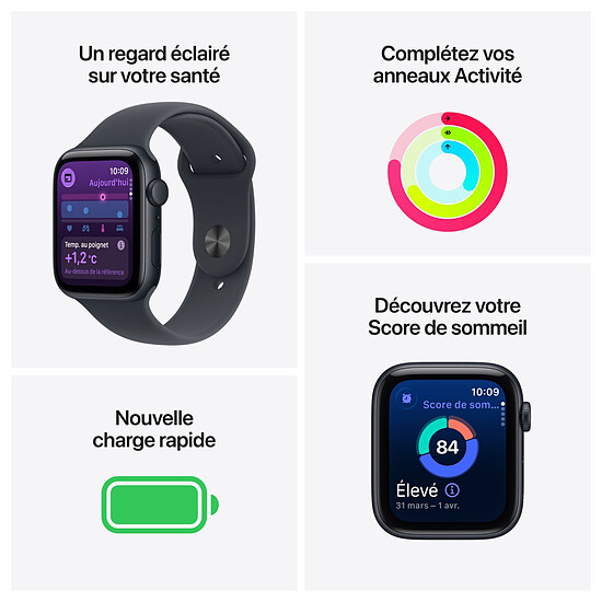 Montre connectée Apple Watch SE 3 GPS 40 mm Aluminium Lumière Stellaire Bracelet Sport Lumière Stellaire M/L - Autre vue