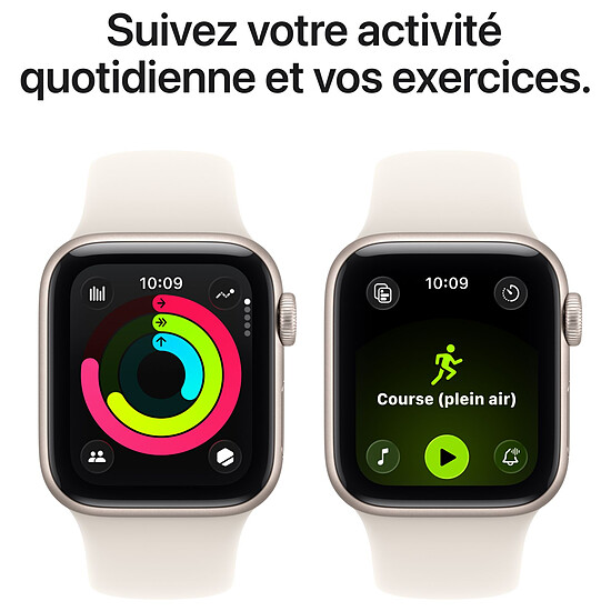 Montre connectée Apple Watch SE 3 GPS + Cellular 44 mm Aluminium Lumière Stellaire Bracelet Sport Lumière Stellaire M/L - Autre vue