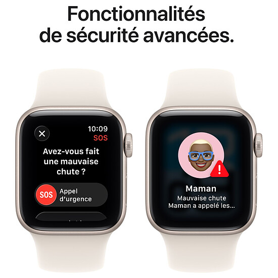 Montre connectée Apple Watch SE 3 GPS + Cellular 44 mm Aluminium Lumière Stellaire Bracelet Sport Lumière Stellaire M/L - Autre vue