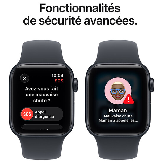 Montre connectée Apple Watch SE 3 GPS + Cellular 40 mm Minuit Bracelet Sport Sport Minuit S/M  - Autre vue