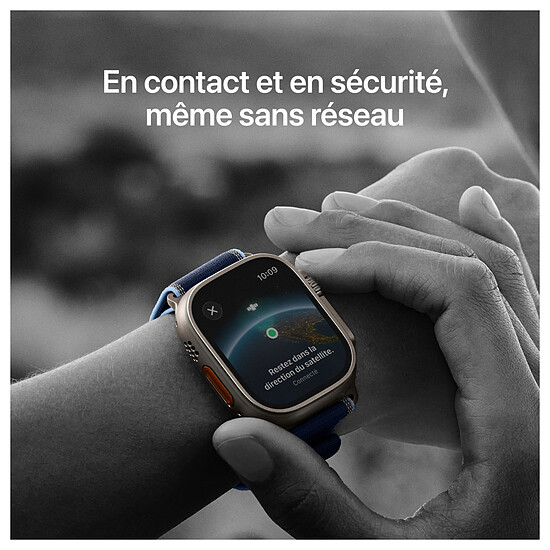 Montre connectée Apple Watch Ultra 3 GPS + Cellular 49 mm Titane Noir Bracelet Océan Noir - Autre vue