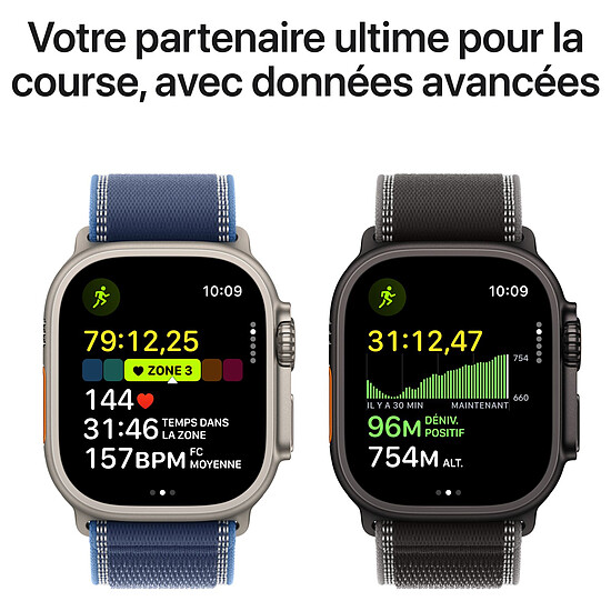 Montre connectée Apple Watch Ultra 3 GPS + Cellular 49 mm Titane Noir Bracelet Océan Noir - Autre vue