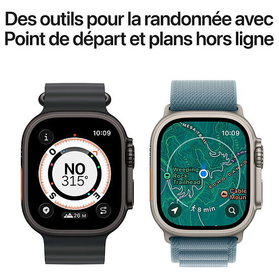 Montre connectée Apple Watch Ultra 3 GPS + Cellular 49 mm Titane Noir Bracelet Océan Noir - Autre vue