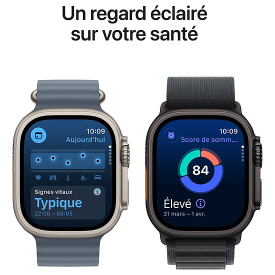 Montre connectée Apple Watch Ultra 3 GPS + Cellular 49 mm Titane Noir Bracelet Océan Noir - Autre vue