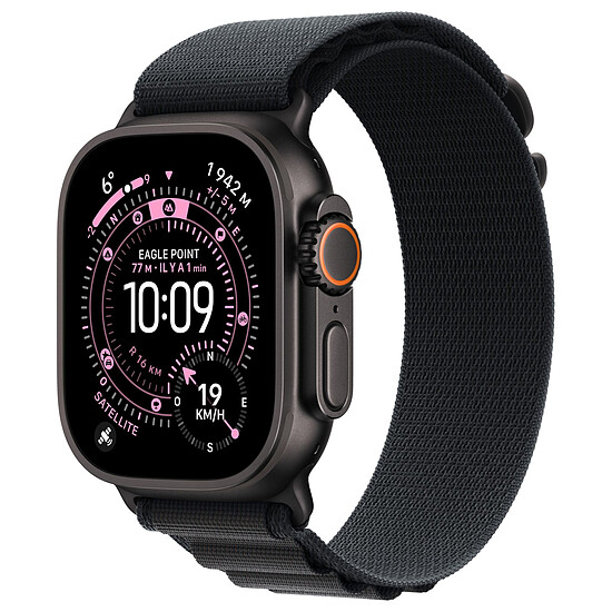 Montre connectée Apple Watch Ultra 3 GPS + Cellular 49 mm Titane Noir Boucle Alpine Noir S - Autre vue