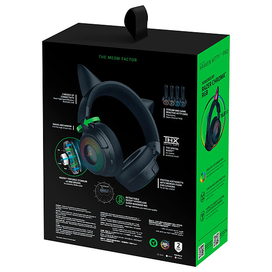 Casque micro Razer Kraken Kitty V3 Pro Noir  - Autre vue