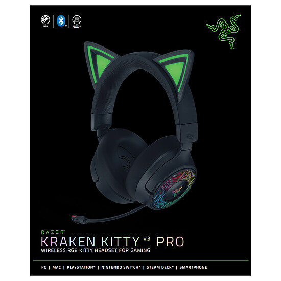 Casque micro Razer Kraken Kitty V3 Pro Noir  - Autre vue