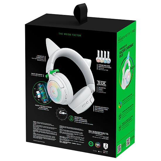 Casque micro Razer Kraken Kitty V3 Pro Blanc - Autre vue
