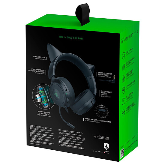 Casque micro Razer Kraken V3 X Noir - Autre vue