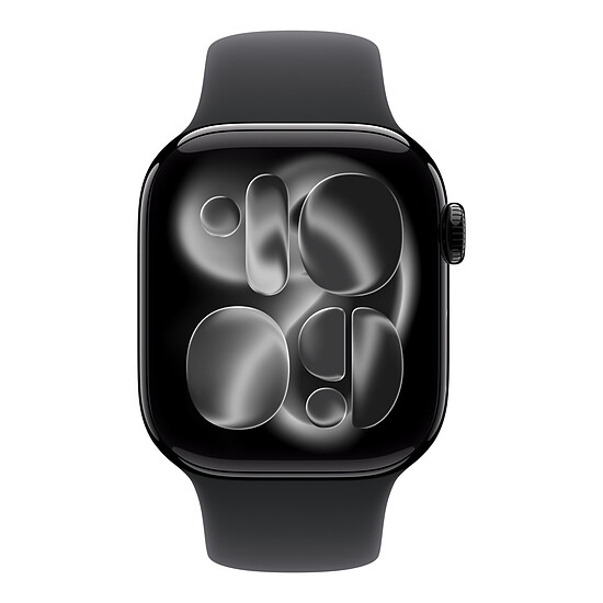 Montre connectée Apple Watch Series 11 GPS + Cellular - Aluminium Noir de Jais - Bracelet Sport Noir - 46 mm - Taille S/M - Autre vue