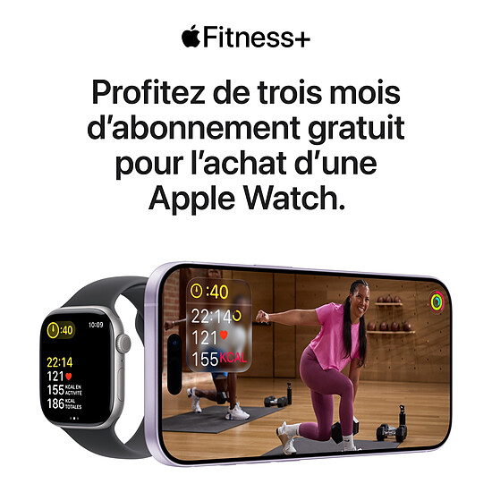 Montre connectée Apple Watch Series 11 GPS + Cellular - Aluminium Noir de Jais - Bracelet Sport Noir - 46 mm - Taille S/M - Autre vue