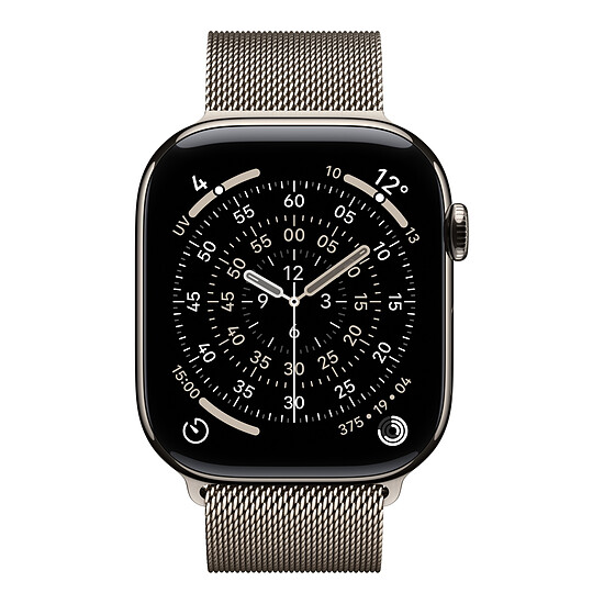 Montre connectée Apple Watch Series 11 GPS + Cellular - Titane Naturel - Bracelet Milanais - 42 mm - Autre vue