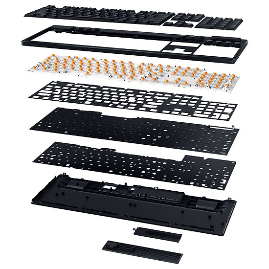 Clavier PC Razer BlackWidow V4 Low-Profile HyperSpeed - Razer Orange - Autre vue