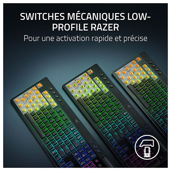 Clavier PC Razer BlackWidow V4 Low-Profile HyperSpeed - Razer Orange - Autre vue