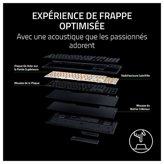 Clavier PC Razer BlackWidow V4 Low-Profile HyperSpeed - Razer Orange - Autre vue