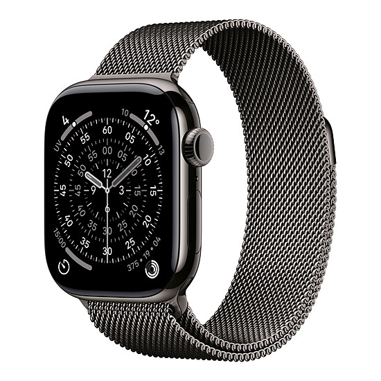 Montre connectée Apple Watch Series 11 GPS + Cellular - Titane Ardoise - Bracelet Milanais - 46 mm M/L - Autre vue